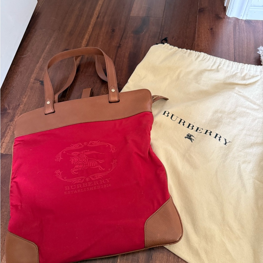 Burberry Canvas and Leather Bag